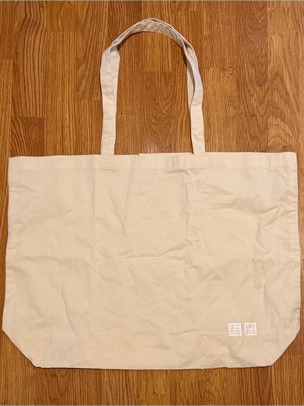 UNIQLO Natural Canvas Tote Bag